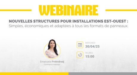 Nouvelles structures pour installations Est-Ouest: simples, économiques et adaptées à tous les formats de panneaux